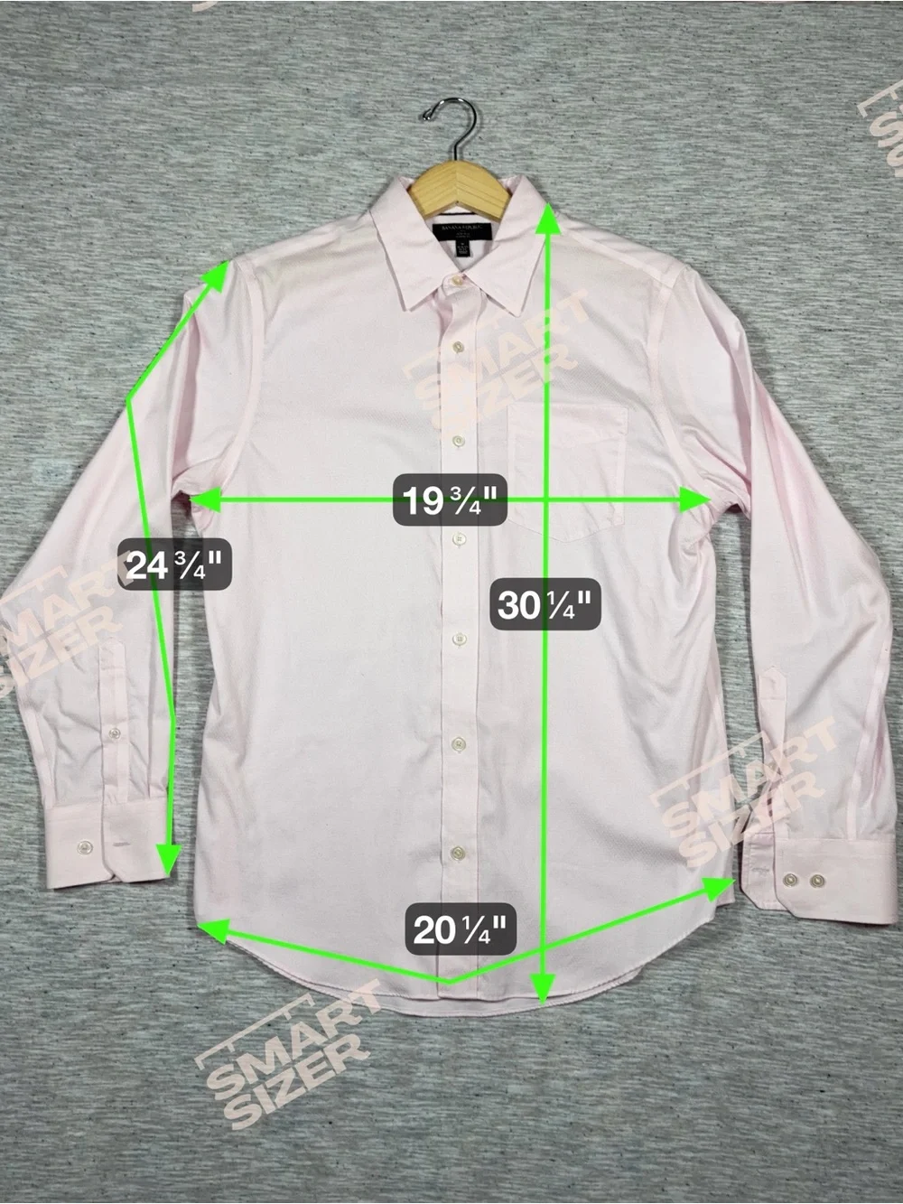 Banana Republic Men’s Long Sleeve Button Down Non Iron Shirt Pink Size Medium